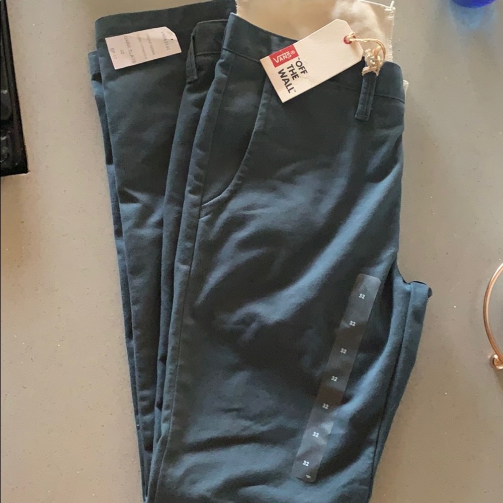 Vans chinos pants, “sturdy stretch”